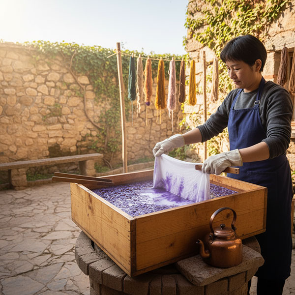 رنگ آمیزی با گل زعفران