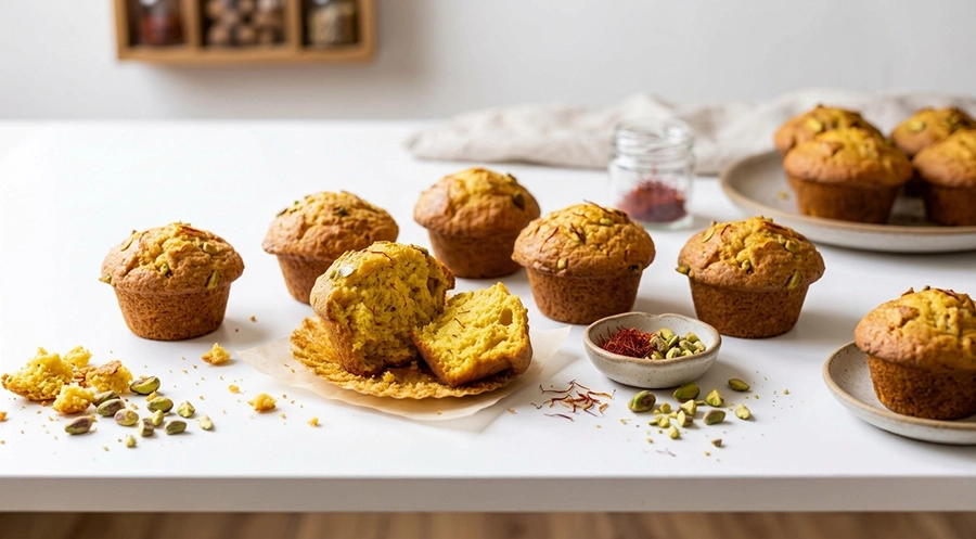 طرز تهیه کاپ کیک یا مافین زعفرانی