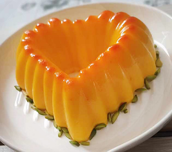 طرز تهیه پودینگ زعفران